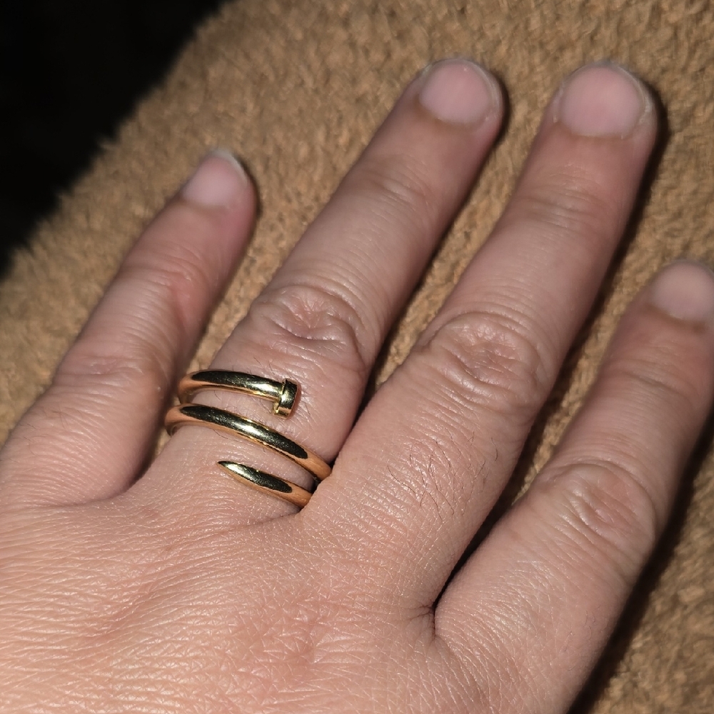 18k  Real Yellow Gold Ring